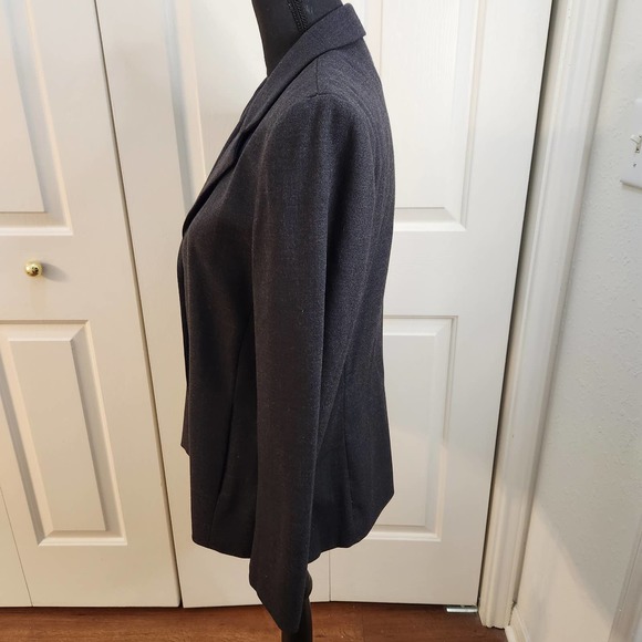 Jones New York Women's Dark Gray Blazer size 10 Wool/Lycra - Picture 4 of 8